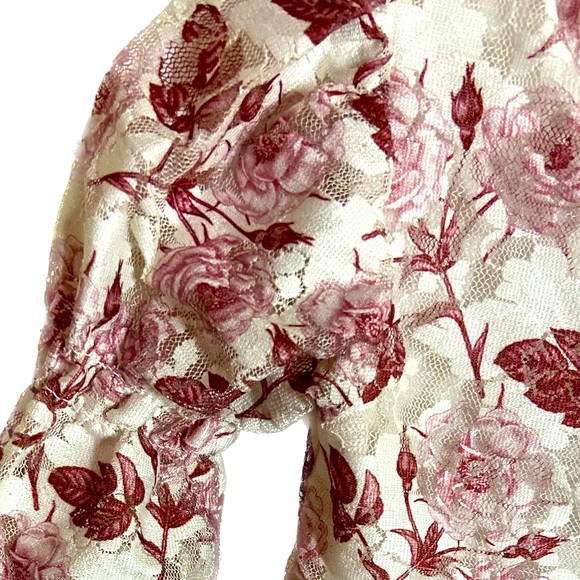 Pippa & Julie Beautiful Rose Lace Overlay Fully Lined Dress Size 12M - Picture 3 of 4